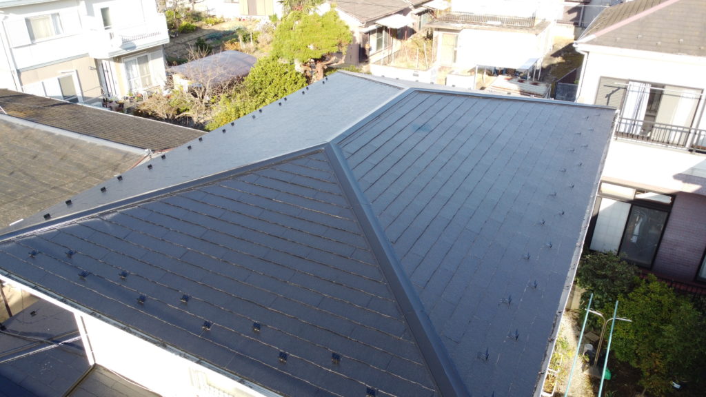 021年9月外壁・屋根塗装・シロアリ消毒取手市K様の完成後の屋根写真