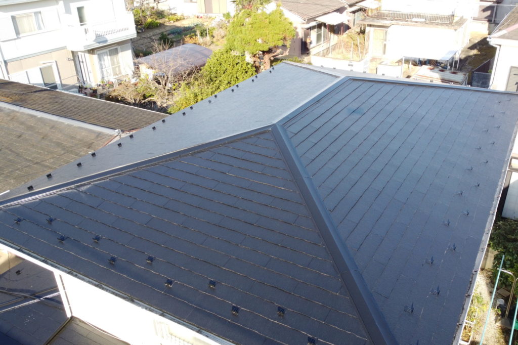 021年9月外壁・屋根塗装・シロアリ消毒取手市K様の完成後の屋根写真